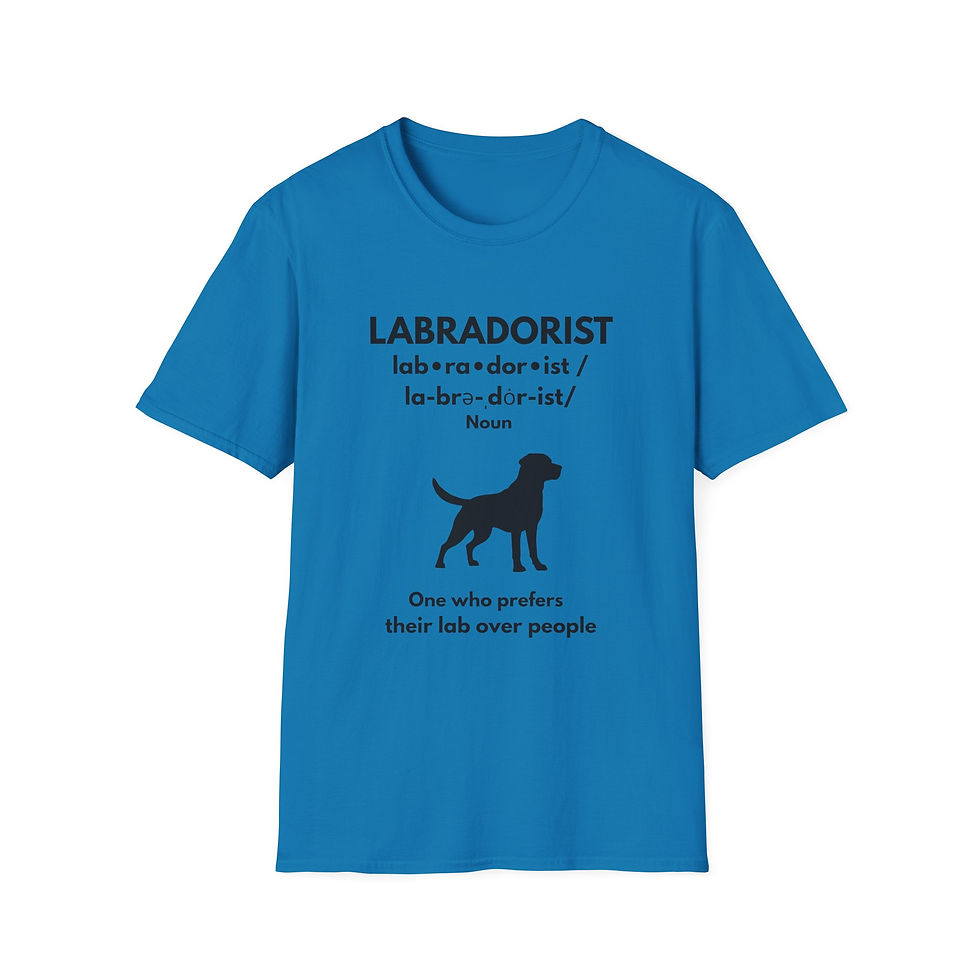 Thumbnail: Labrador over people Unisex Tee - Funny Trendy Unique Dog Lover Gift