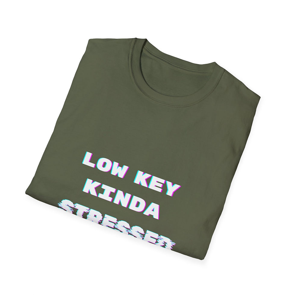 Thumbnail: Graphic Tee - Low Key Kinda Stressed, Unisex T-Shirt