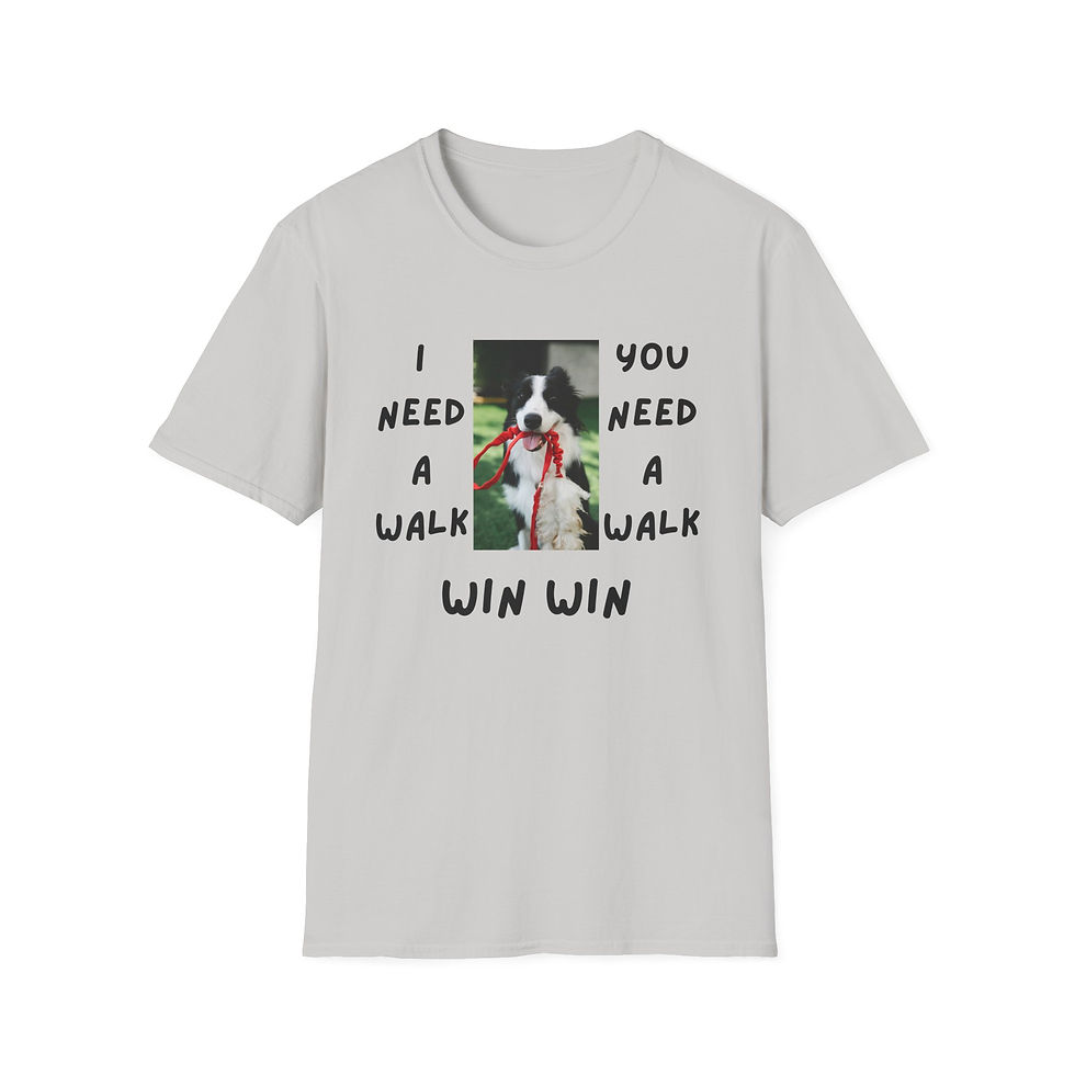 Thumbnail: Border Collie Unisex T - I need a walk- Funny, Trendy Dog inspired Casual wear