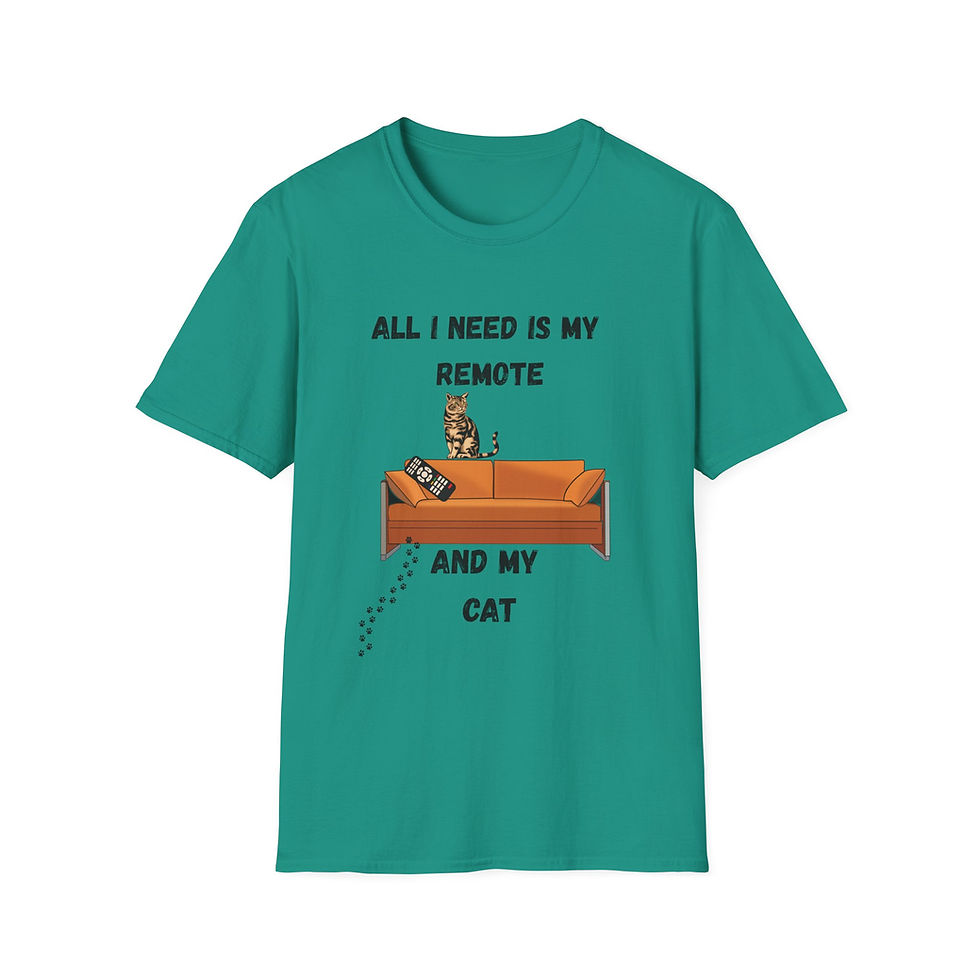 Thumbnail: Cat Remote T-Shirt - Unique Trendy Cat Lover Tee Gift
