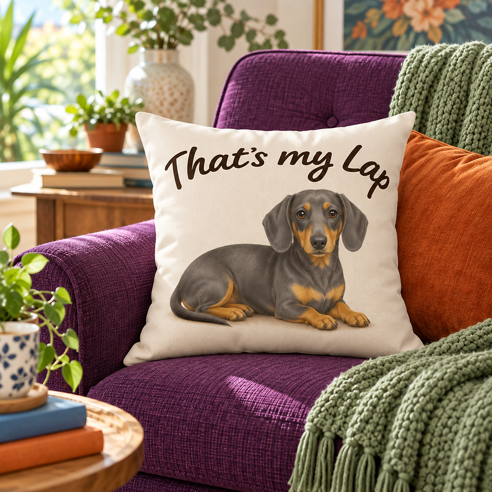 Thumbnail:  Dachshund Inspired Pillow