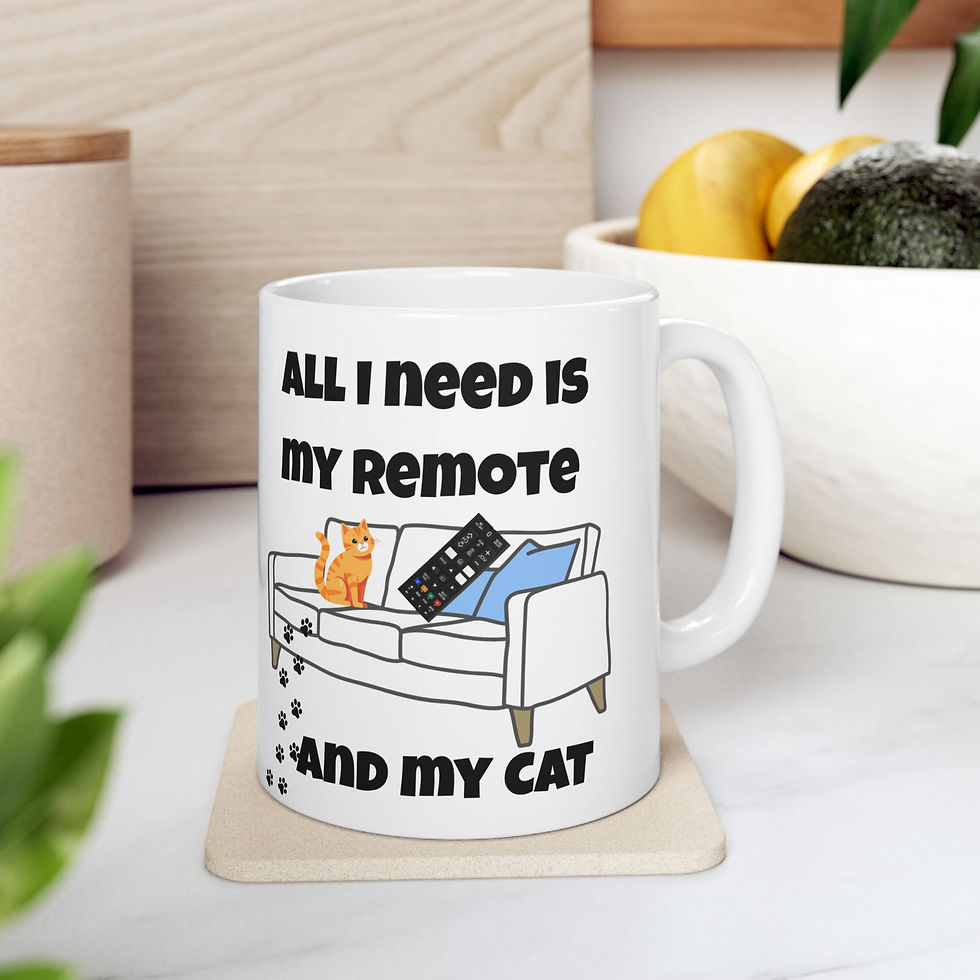 Thumbnail: Cat Remote Unique Mug Funny Cute Trendy Cat lovers inspired  everyday day use 