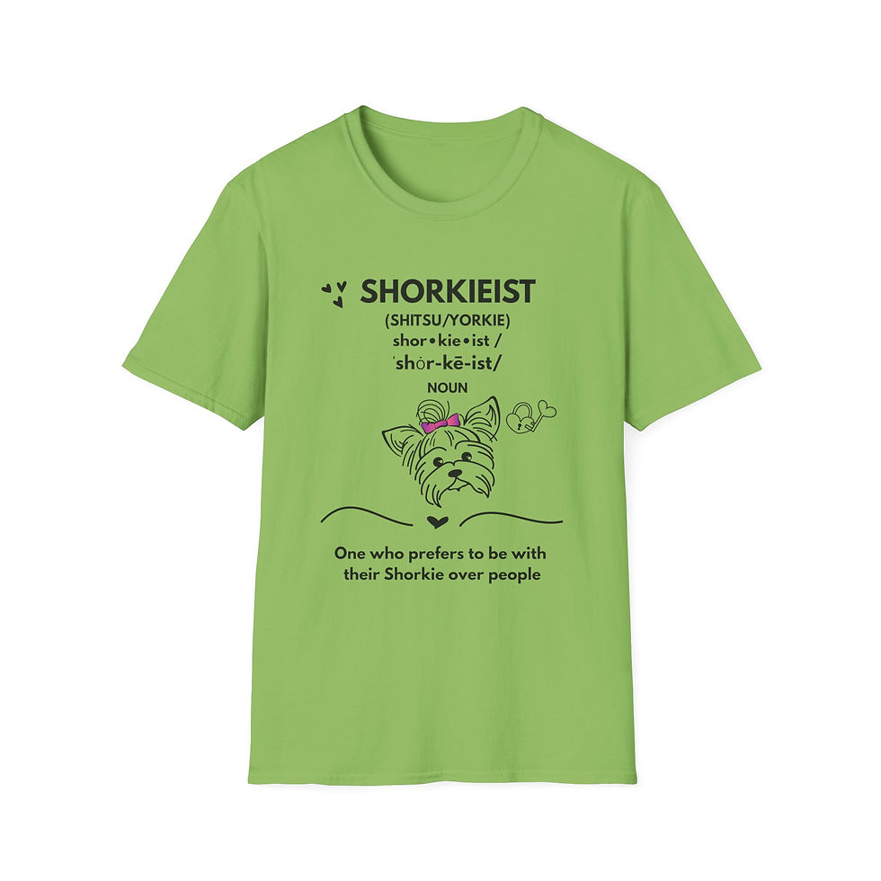 Thumbnail: Shorkie over people Unisex Tee - Fun Dog Lover Gift