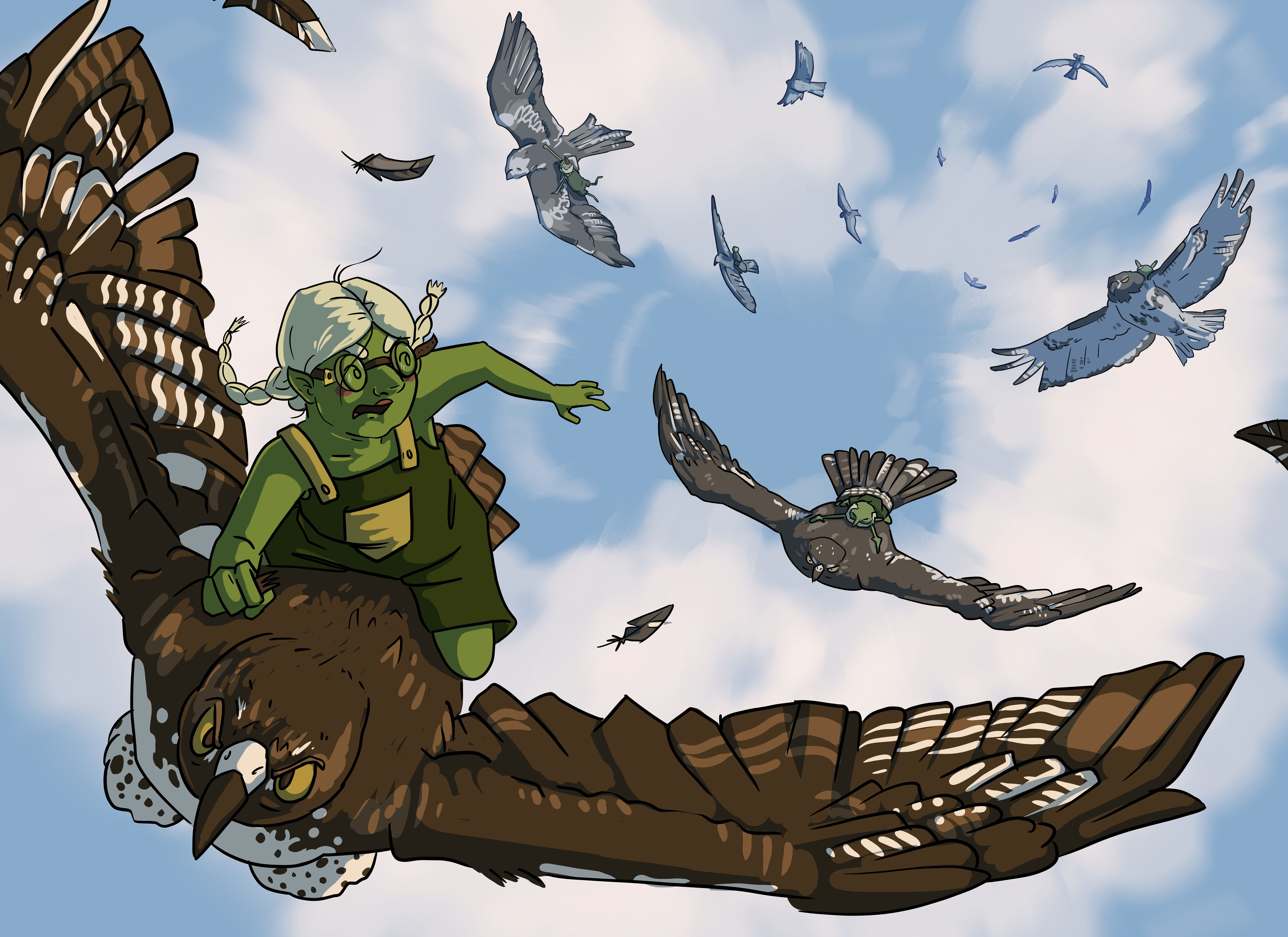 Bird Racing 54 Piece Puzzle