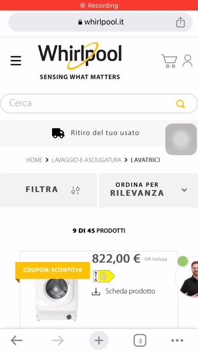 Prototyping new filtre features on mobile version