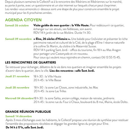 Agenda octobre - décembre 2019