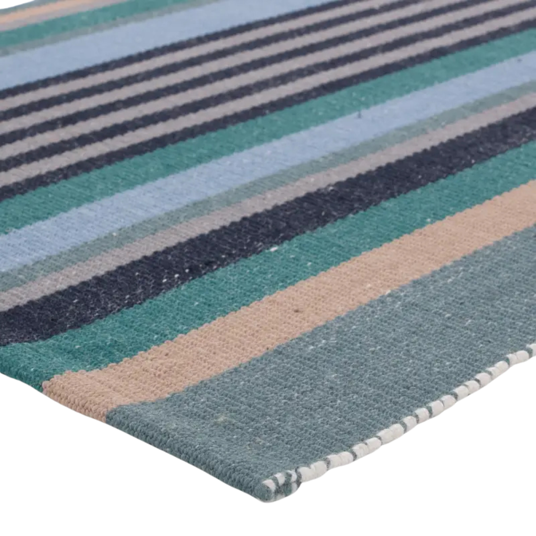 blue green indoor outdoor area rug