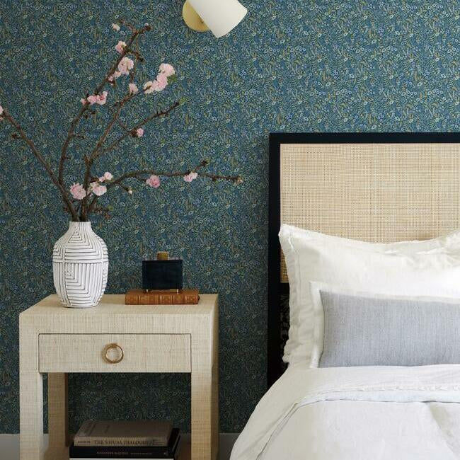 Thumbnail: TAPESTRY FLORAL WALLPAPER INSTALLED