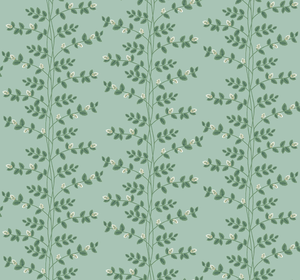 Thumbnail: climbing vine wallpaper in mint green