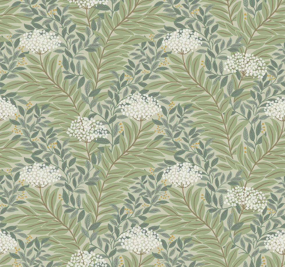 Thumbnail: whimsical botanical fern highgrove wallpaper green and white
