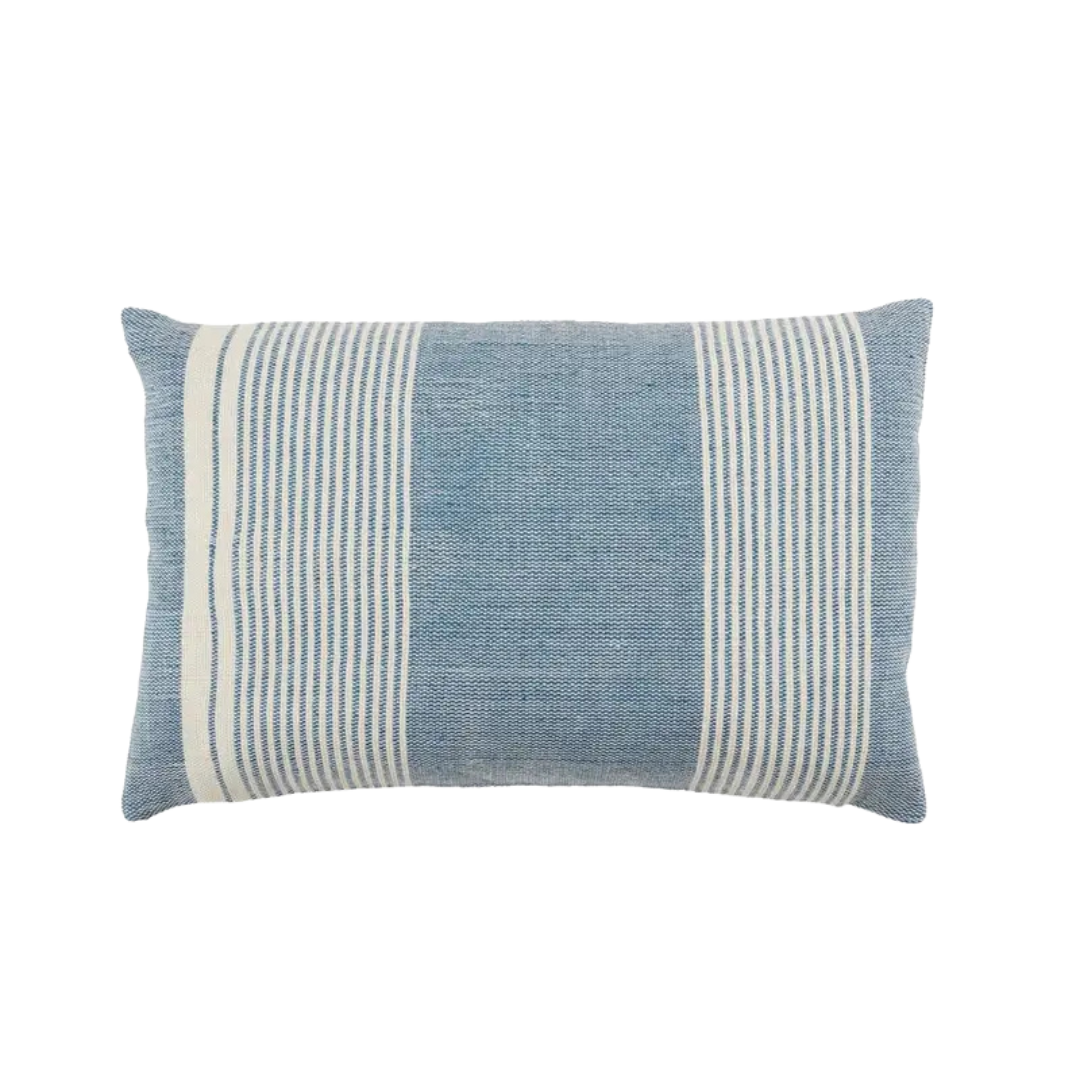 blue navy lumbar indoor outdoor throw pillow