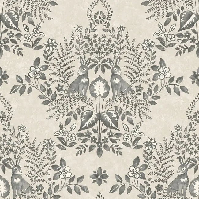 Thumbnail: whimsical woodland nursery girls peel and stick wallpaper