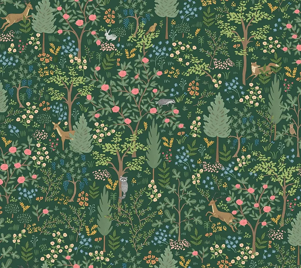 Thumbnail: woodland peel and stick wallpaper
