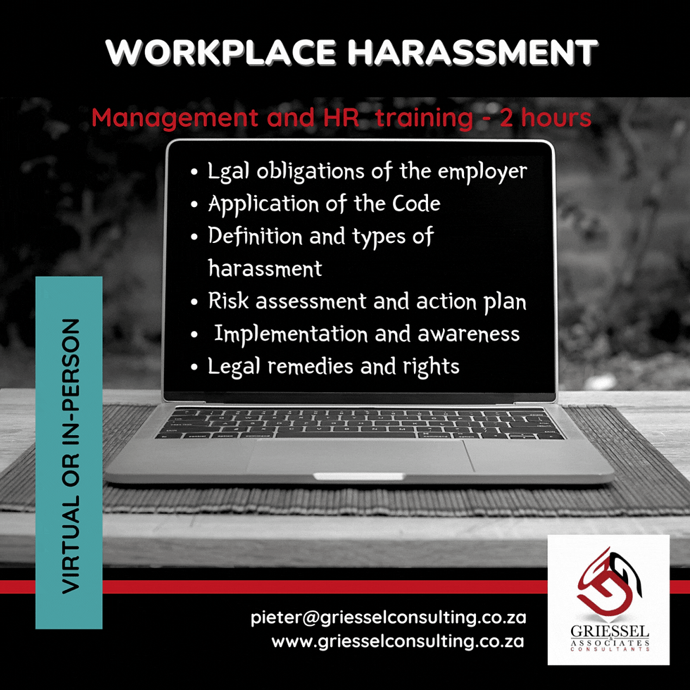Workplace Harassment - Management obligations