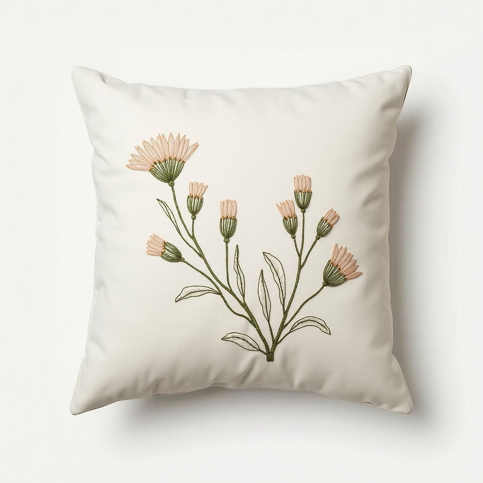 Embroidered Cotton Cushion