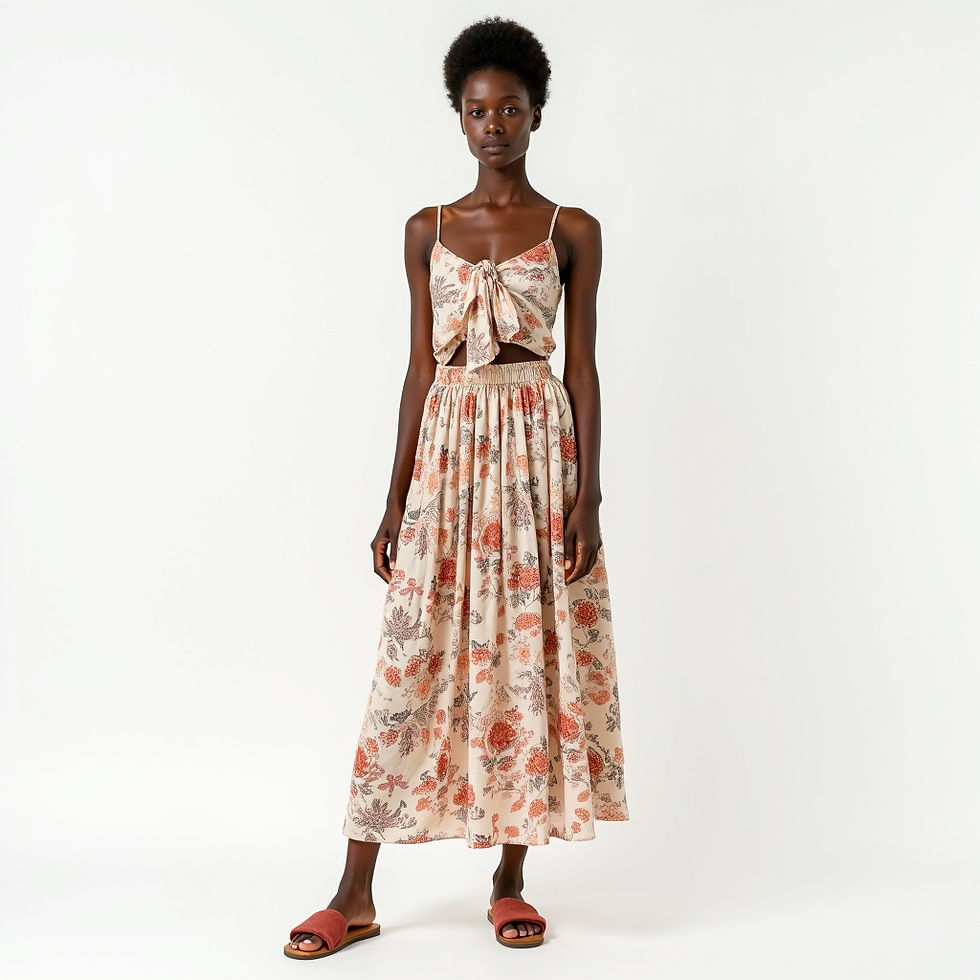 Floral Midi Skirt
