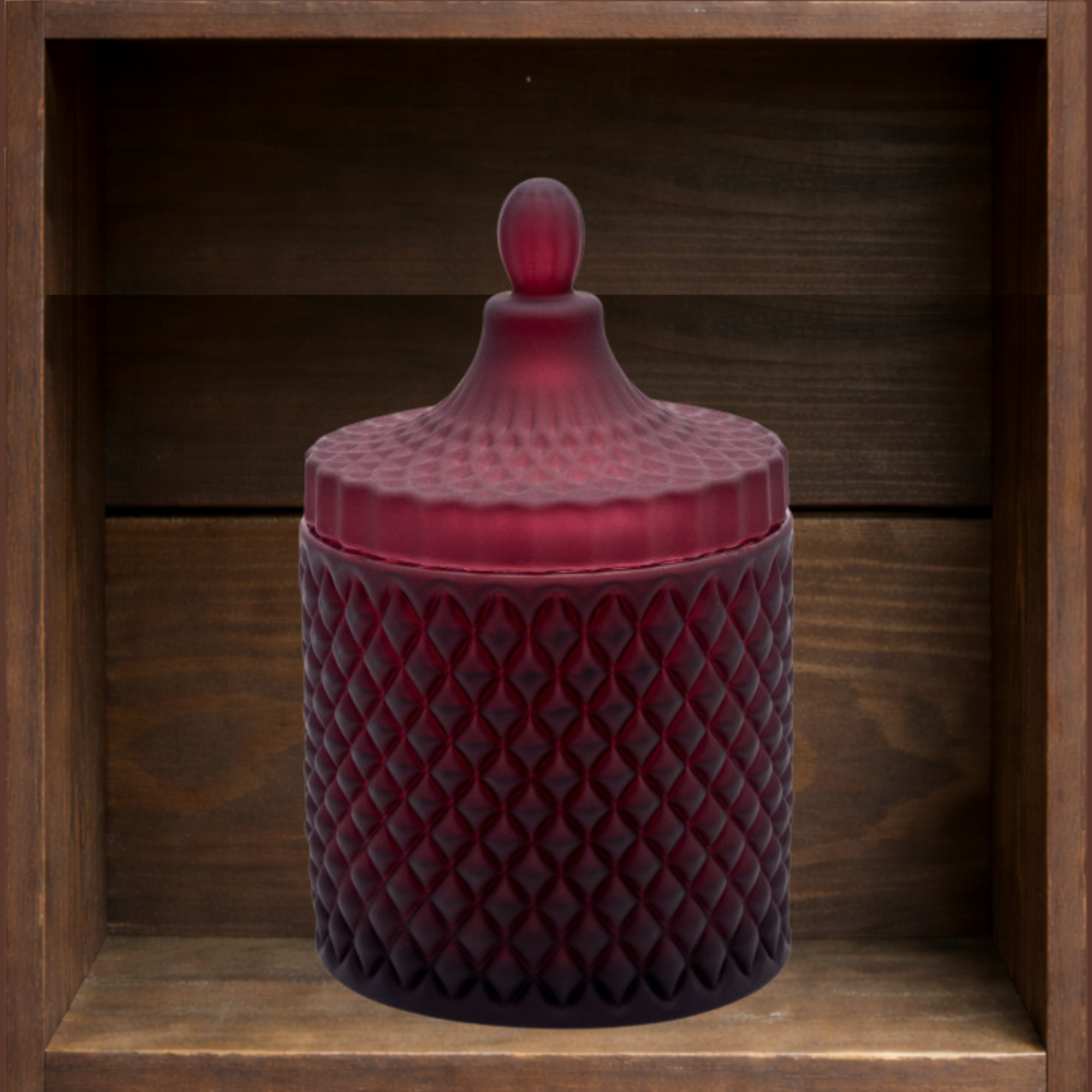Large Burgundy Geo Bespoke Pour