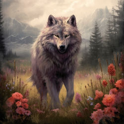 Wolf In The Meadow #4