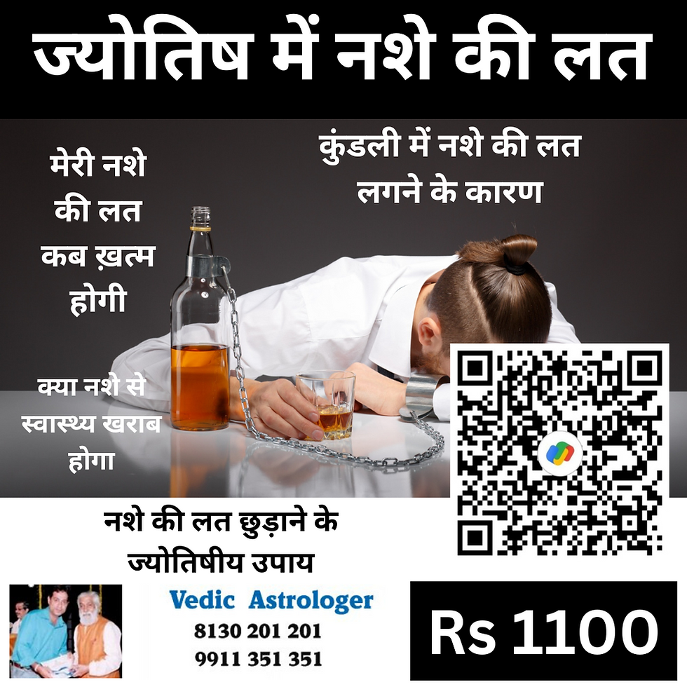 ज्योतिष में नशे की लत with astrologer RAMAN