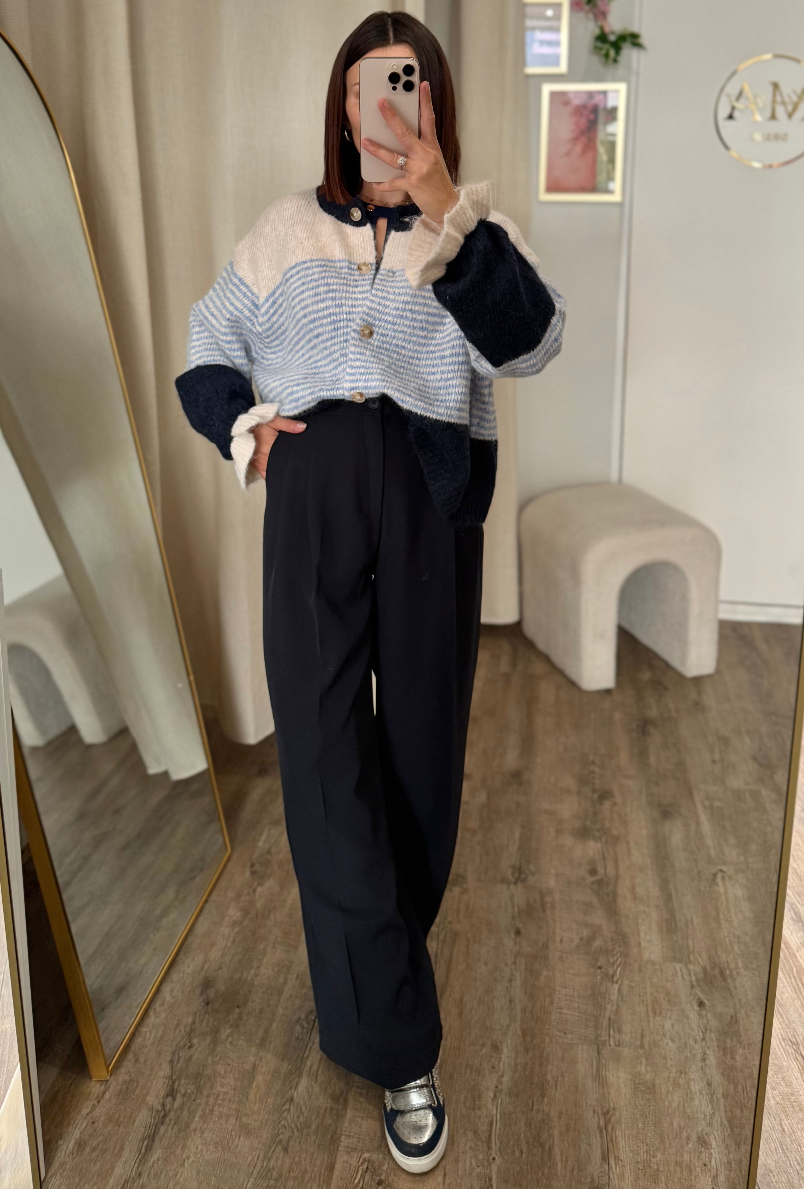 GILET RAYURES ÉLÉGANCE