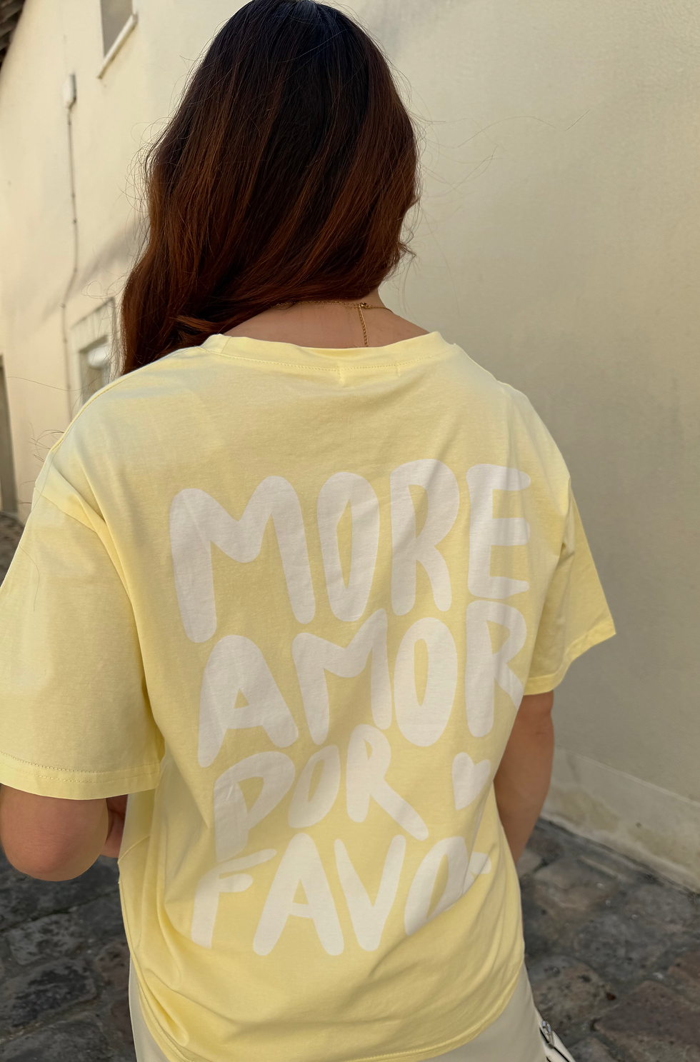 Miniature : T-SHIRT MORE AMOR JAUNE