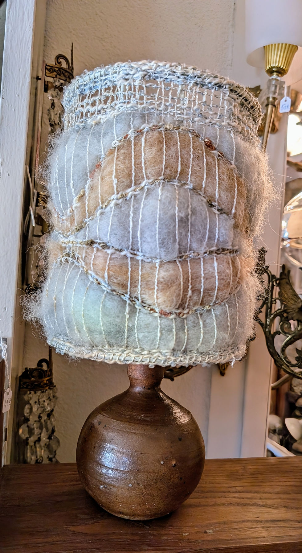 Lampe à poser-grès-laine-vintage - Copie - Copie
