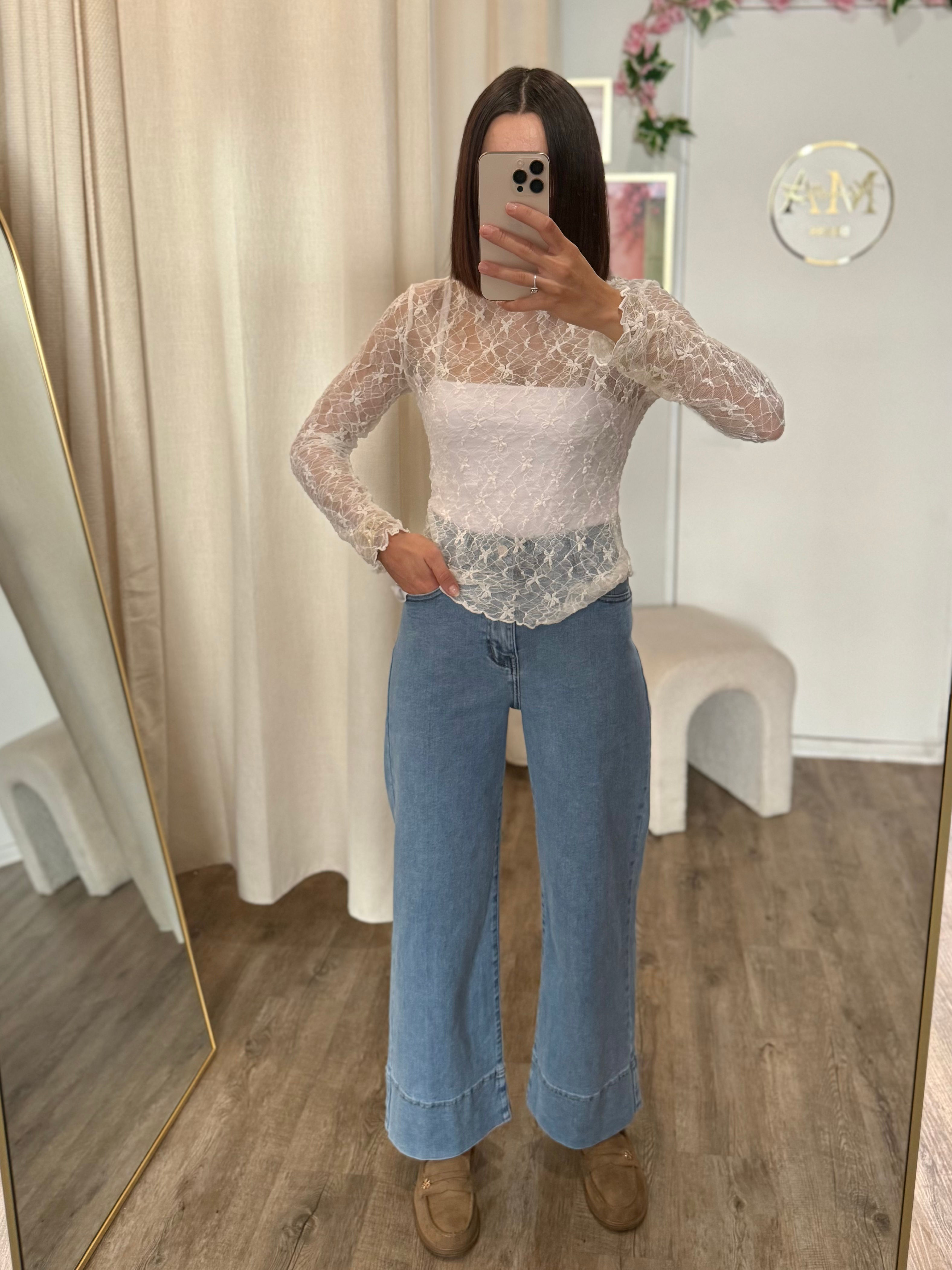 TOP TRANSPARENT DENTELLE