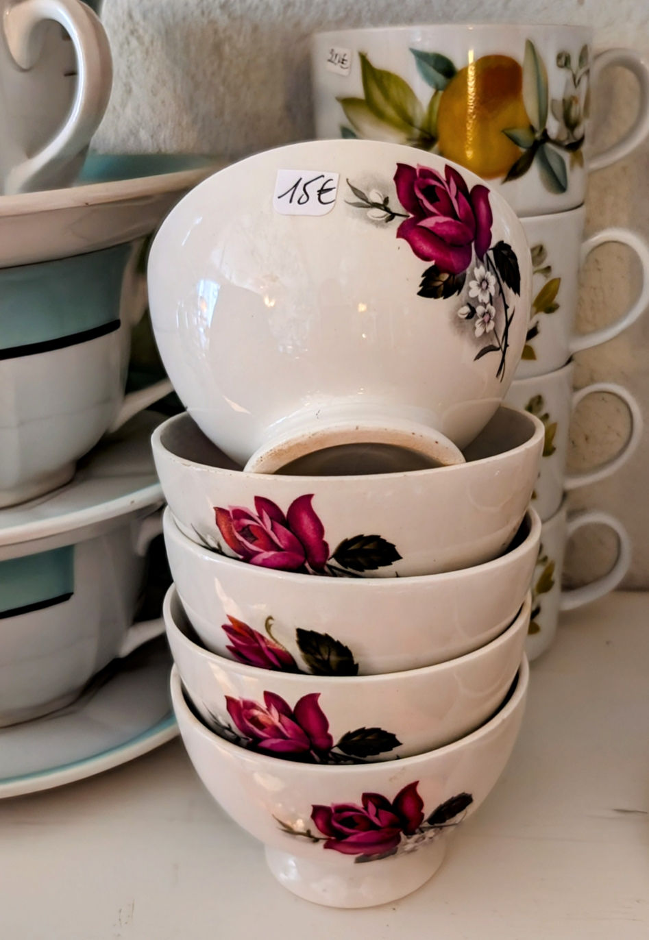 Bol-céramique-vintage-fleuri