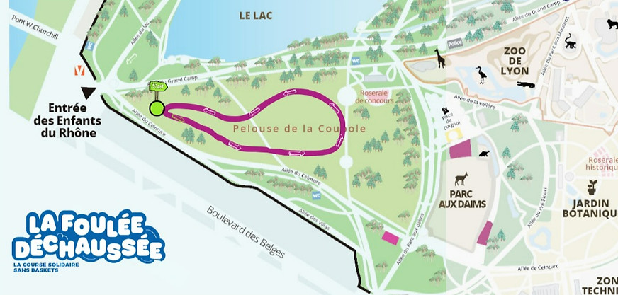 Carte du parcours enfant La Foulée Déchaussée