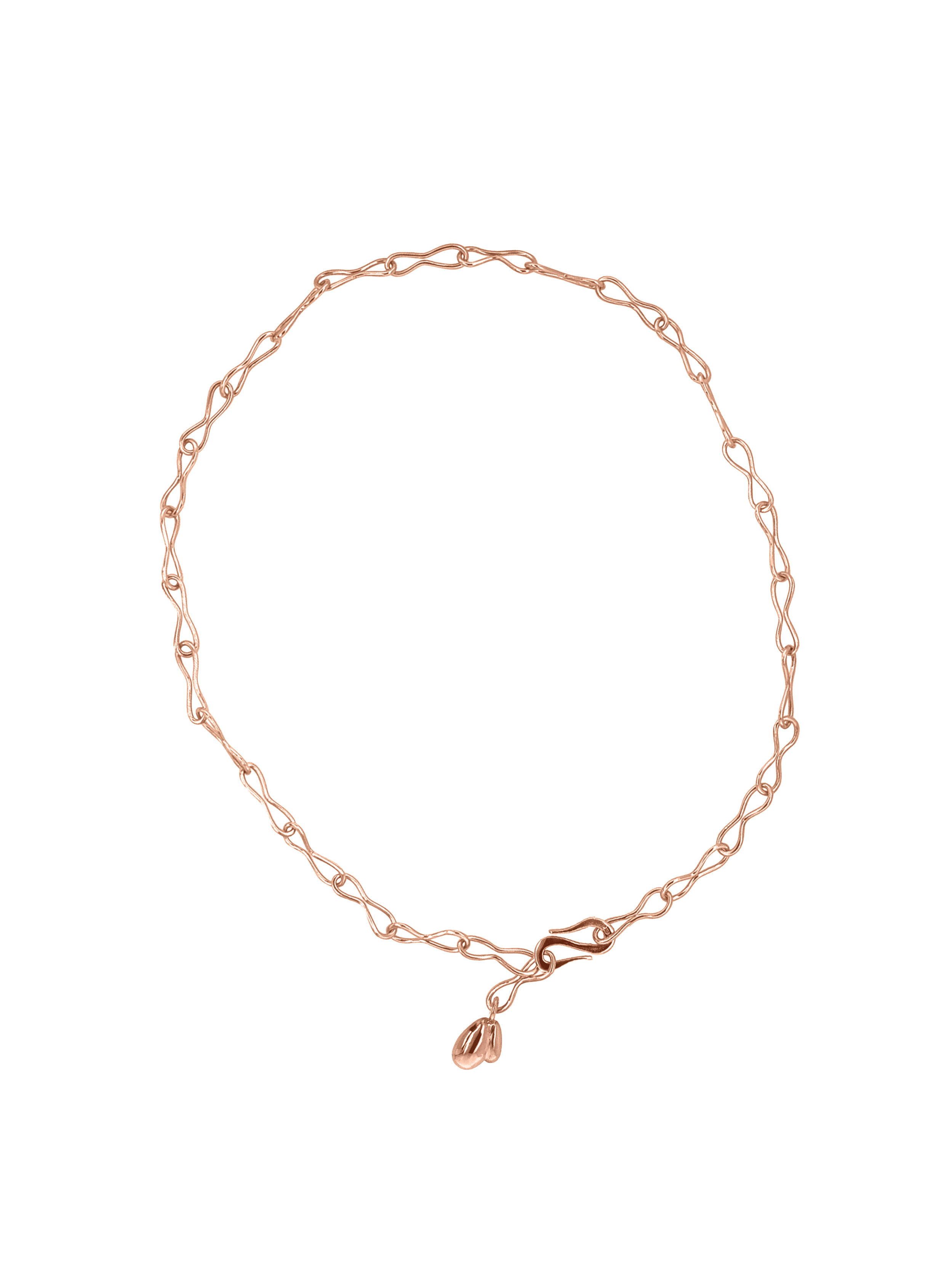 řetízkový náhrdelník Paradox - růžové zlato, design Mária Kobelová
