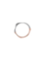 minimalistický snubní prsten two-toned ze zlata a stříbra