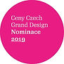 Nálepka nominace Ceny Czech Grand Design 2019
