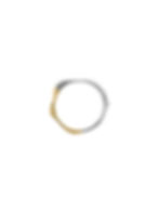 kombinovaný prsten ze zlata a stříbra v minimalistickém organickém designu