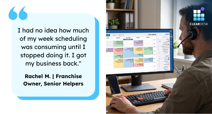 Graphic listing five strategies to prevent scheduling burnout, including delegation, realistic caseloads, structured routines, workload monitoring, and recognition.