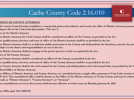 Cache County Code 2.16.010 and Supporting Documents