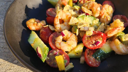 Salade Estivale de crevettes d'inspiration CEVICHE