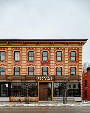 Winter exterior of the Royal Hotel in Picton – boutique hotel photography highlighting historic architecture