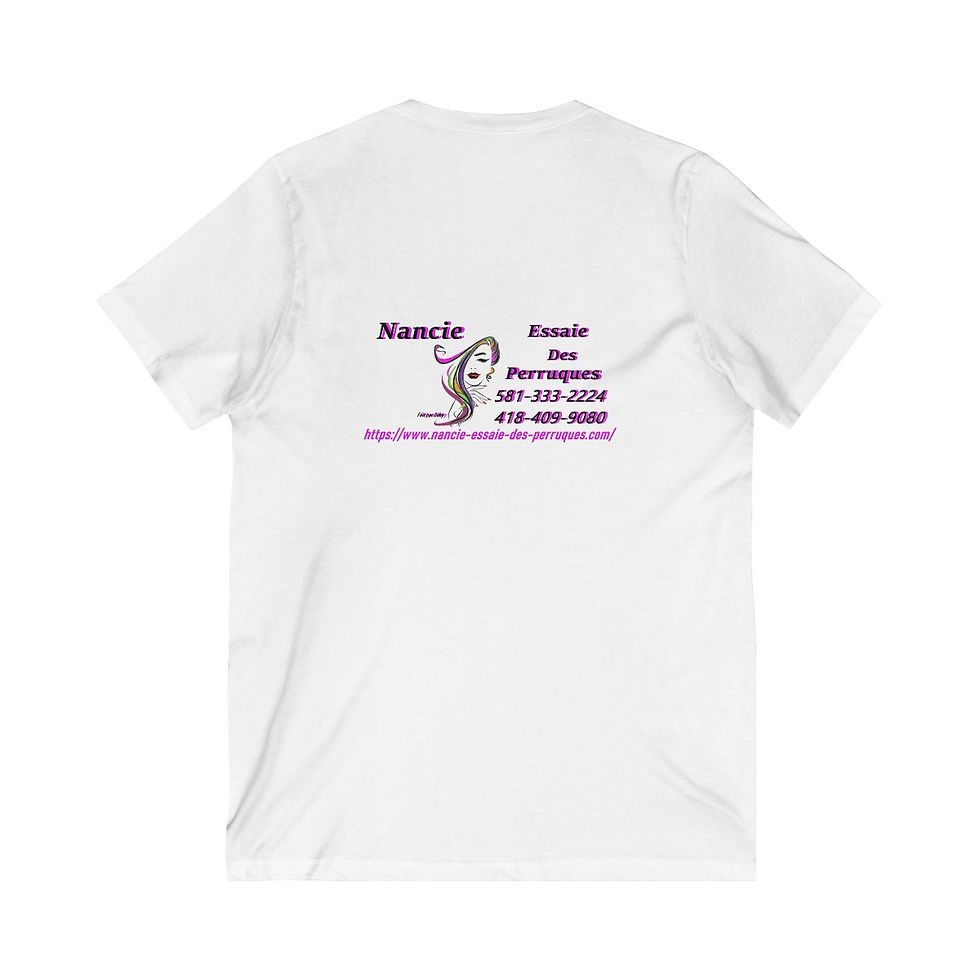 Miniature : Unisex Jersey Short Sleeve V-Neck Tee