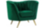 Sofia green side chair