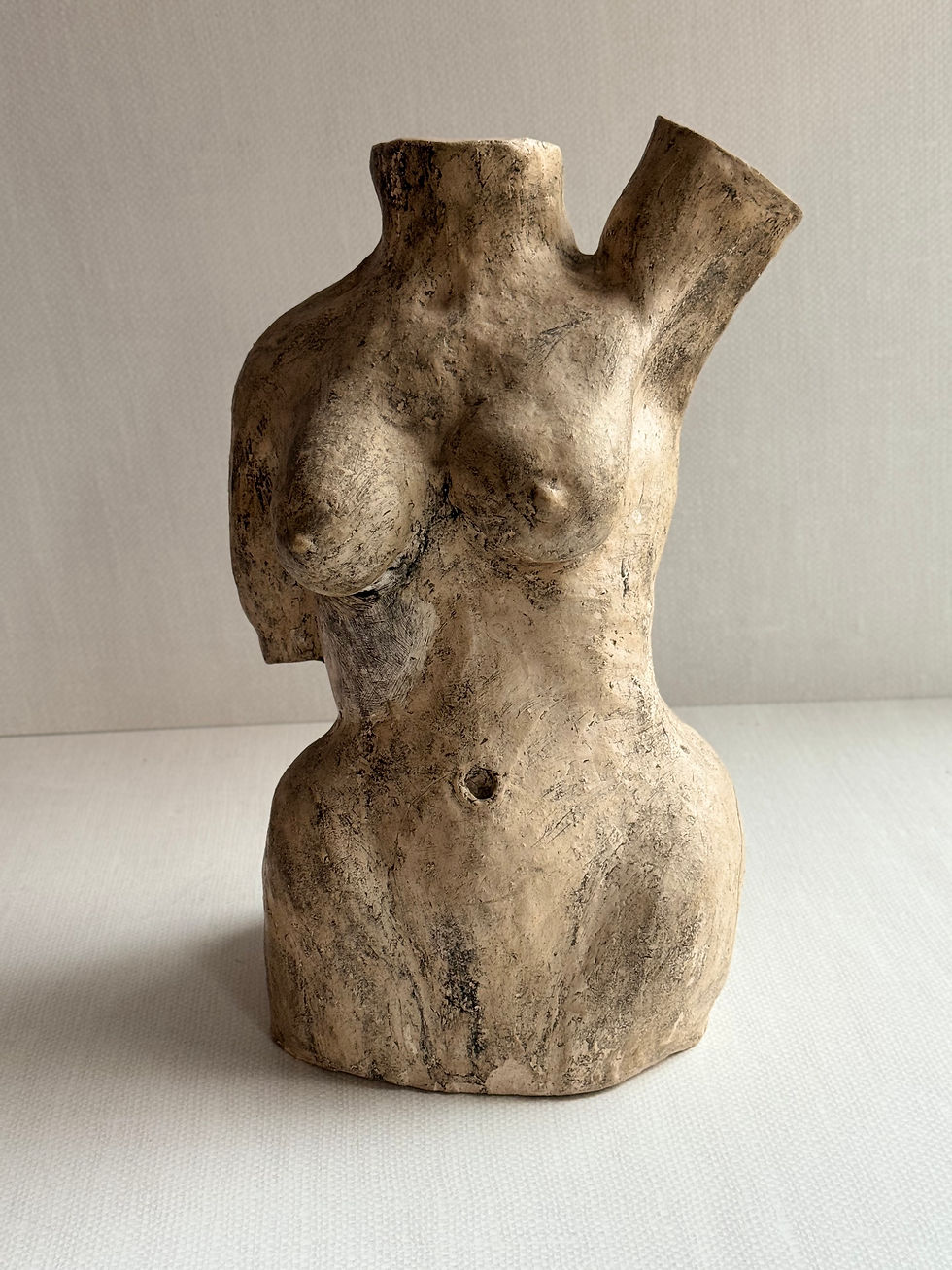 Thumbnail: Late 20th Century Female Nude Torso Sculpture