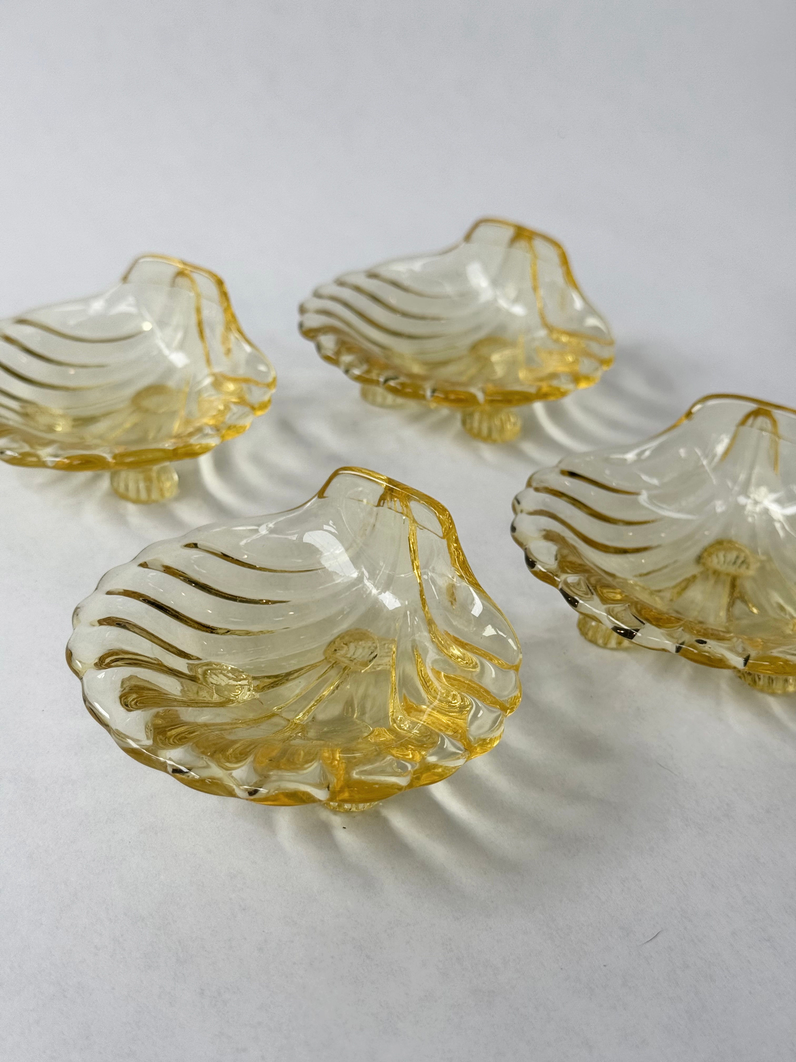 Cambridge Glass Shell Salt Cellars