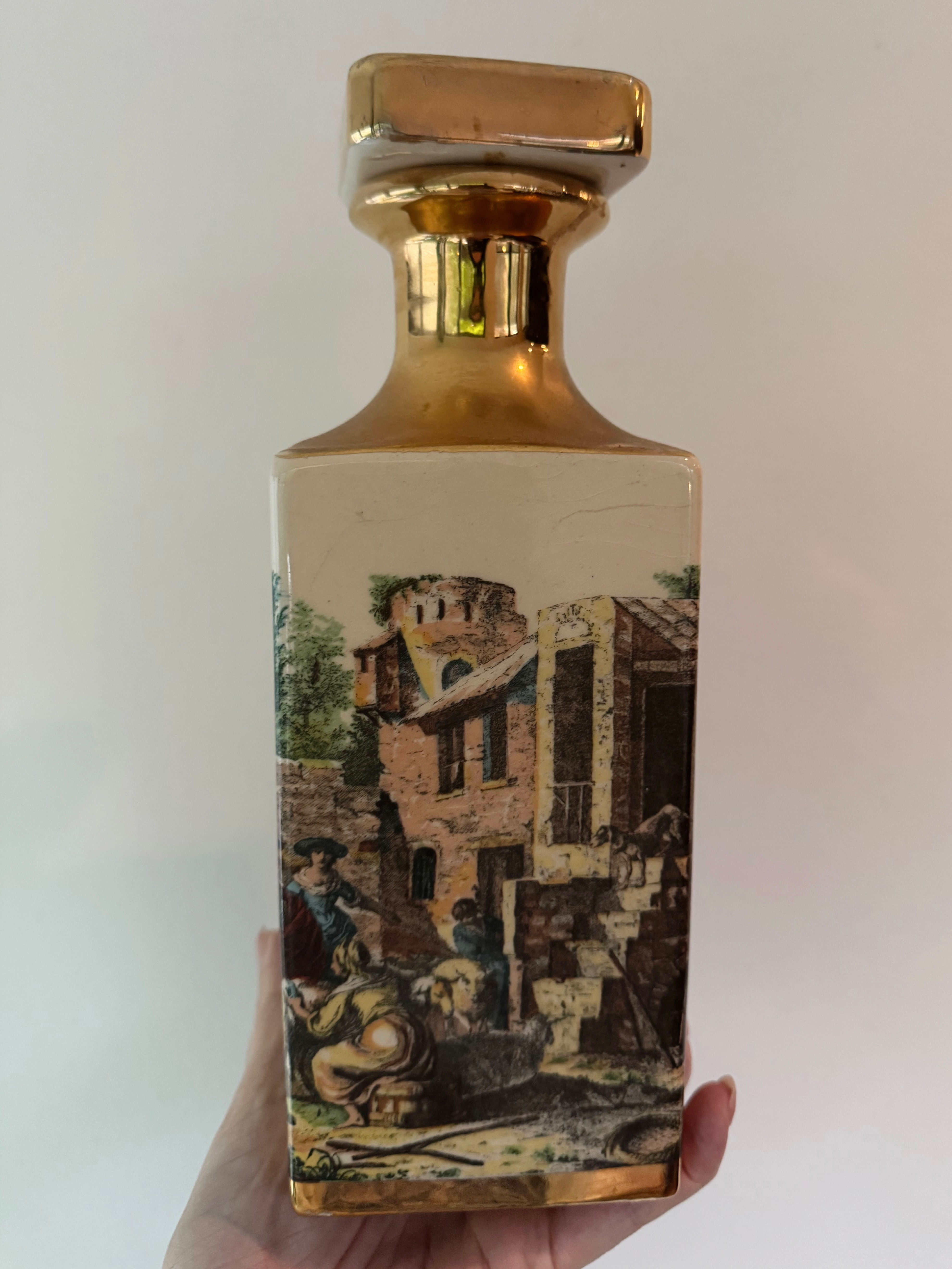 Barsottini Vino Rosso Porcelain Decanter Casa Vinicola Boccaccio