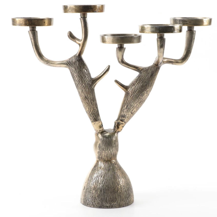 Thumbnail: Eric the Hare Bronzed Aluminum Candelabra
