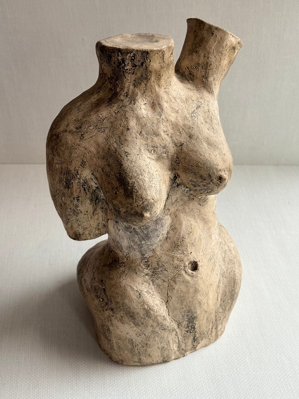 Thumbnail: Late 20th Century Female Nude Torso Sculpture