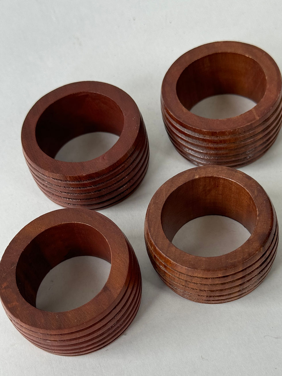 Thumbnail: Carved Wood Napkin Rings