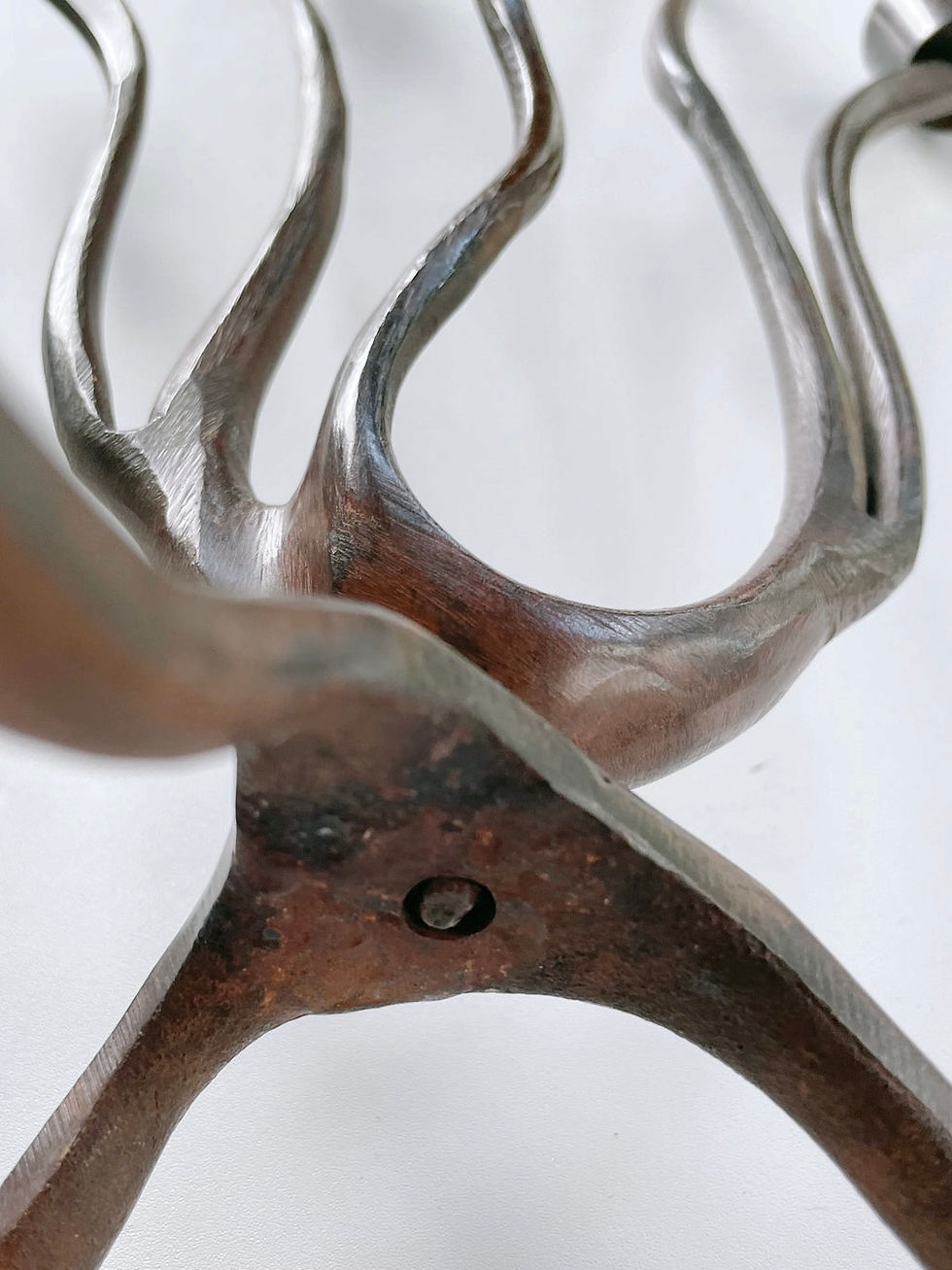 Thumbnail: Mid Century Modern Brutalist Wavy Candelabra 