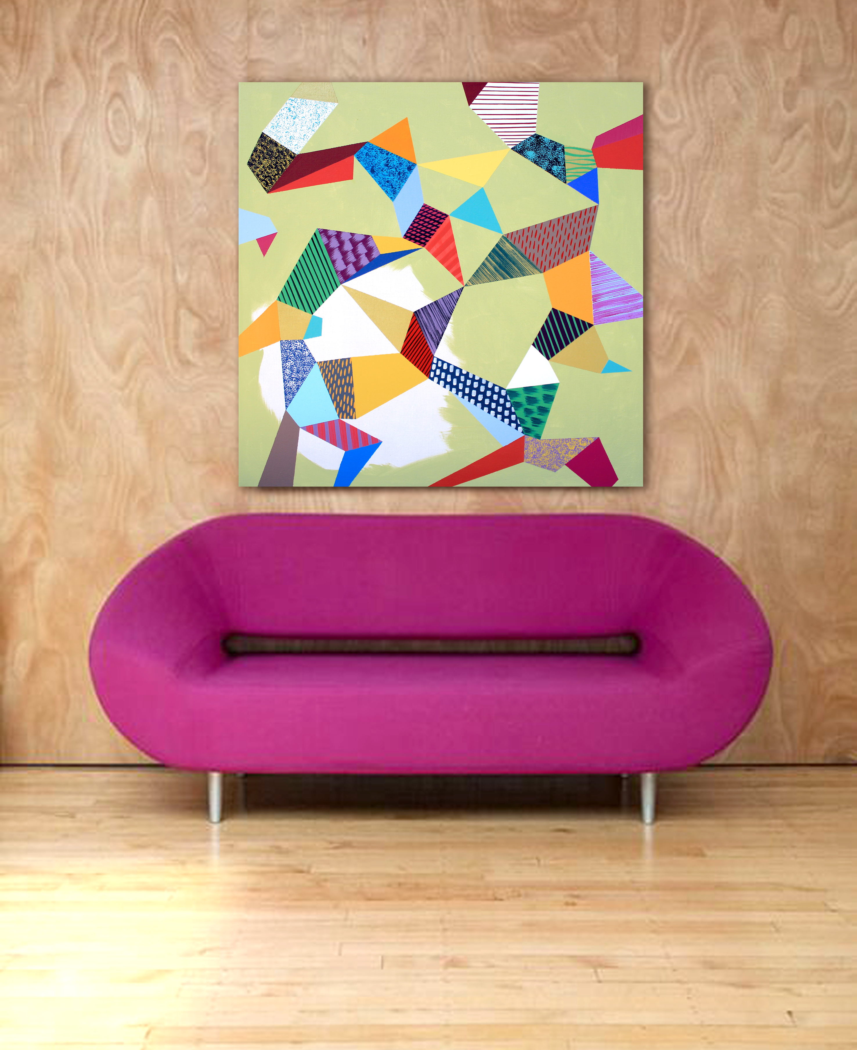 Hra & rozmanitost 4, 2016, 70x70cm