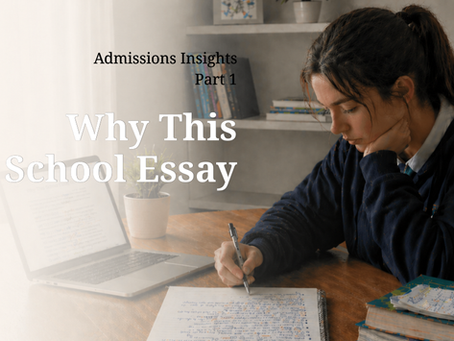 student writing college essay reflecting why this school essay strategy in college admissions