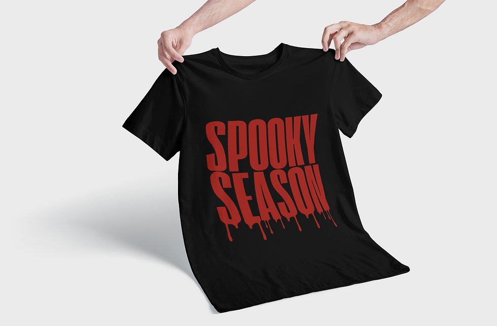 Thumbnail: Puffy Print Spooky Season Unisex T-Shirt, Halloween Tee