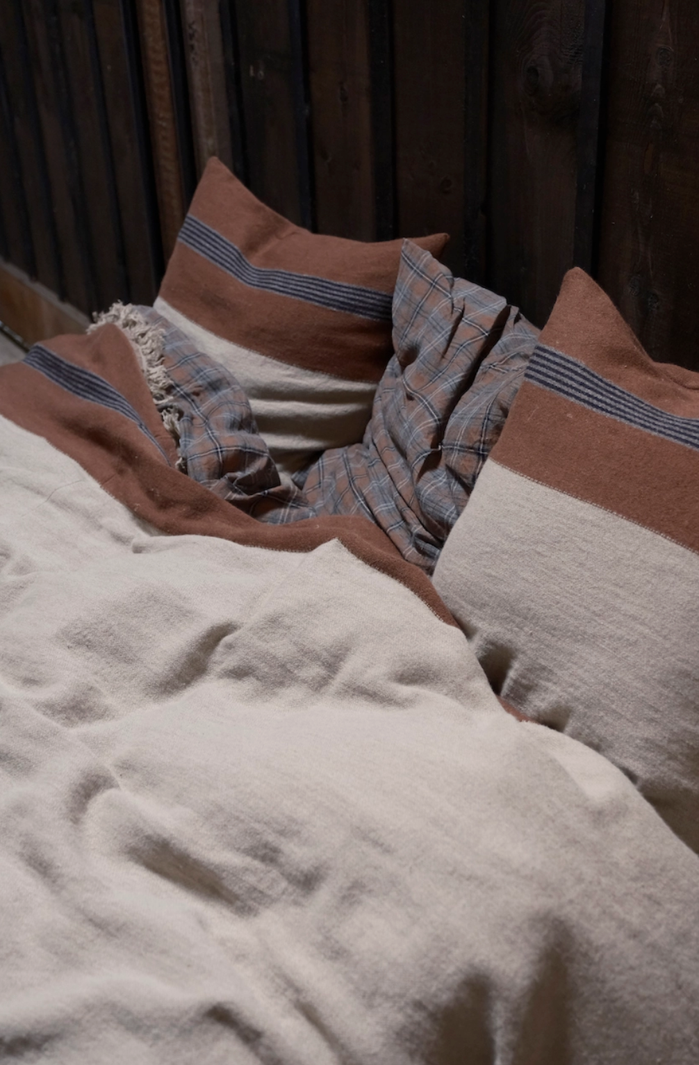 Sienna Belgian Linen Pillow Cover - Brown